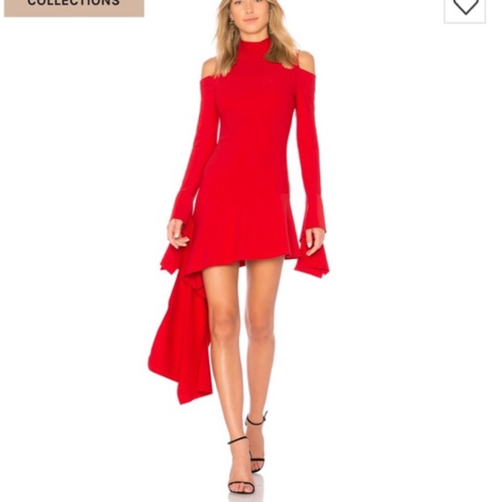 Alexis red long sleeve dress